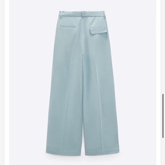 ZARA FULL LENGTH LINEN BLEND PANTS - Picture 5 of 9